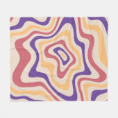 Retro starburst sunburst background pattern. 1960s fleece deken (Voorkant (Horizontaal))