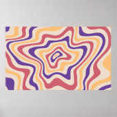 Retro starburst sunburst background pattern. 1960s poster (Voorkant)