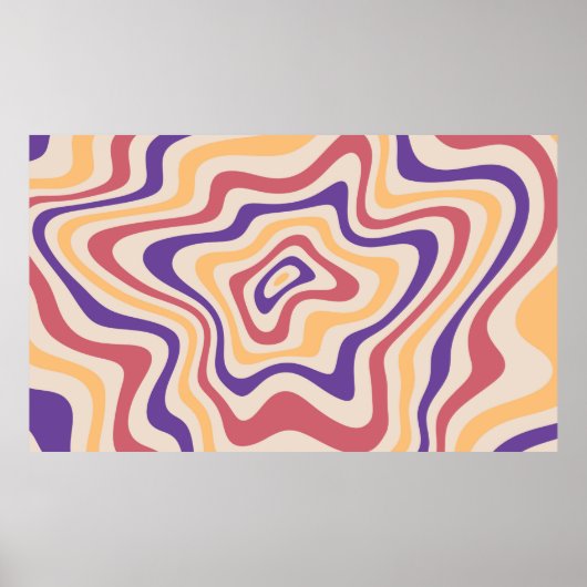 Retro starburst sunburst background pattern. 1960s poster (Voorkant)