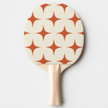 Retro Starburst Terracotta Oranje Crème Vanille