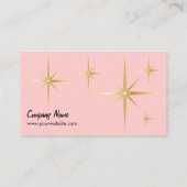 Retro Starburst Visitekaartje - Roze (Achterkant)