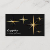 Retro Starburst-Visitekaartje - zwart Visitekaartje (Achterkant)