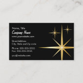 Retro Starburst-Visitekaartje - zwart Visitekaartje (Voorkant)