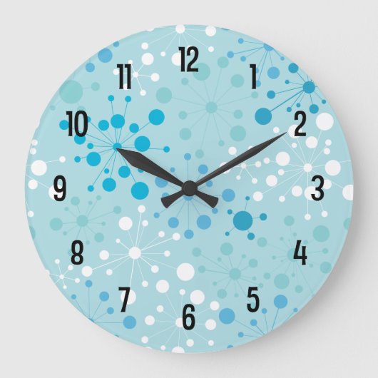 Retro Starburst wandklok (Voorkant)