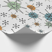 Retro Starburst Wrapping Paper Cadeaupapier (Hoek)
