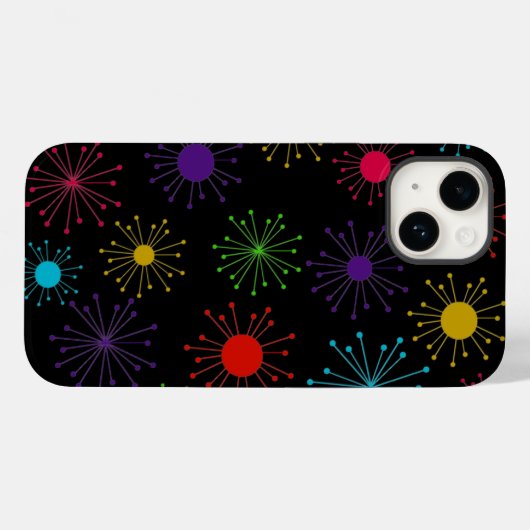 Retro Starbursts Case-Mate iPhone Case (Achterkant (horizontaal))