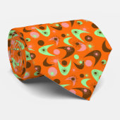 Retro Starbursts en Boomerangs Stropdas (Opgerold)