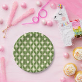 Retro Starbursts groen Cream Pattern Papieren Bordje (Feest)