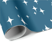 Retro Stardust Starburst Stars Nieuwjaar Cadeaupapier (Rol Hoek)