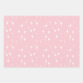Retro Stardust Starburst Stars Roze esthetisch Inpakpapier Vel (Voorkant 2)