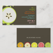 Retro Starfruit ontwerp profielkaarten Visitekaartje (Voorkant / Achterkant)
