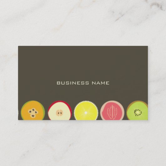 Retro Starfruit ontwerp profielkaarten Visitekaartje (Achterkant)