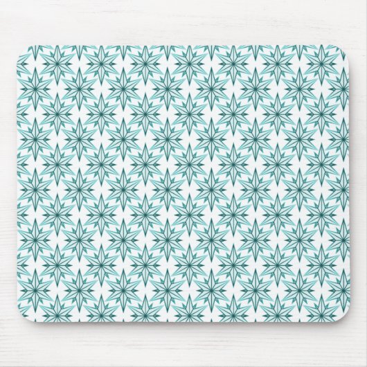 Retro Starlight Mousepad, Turquoise Muismat (Voorkant)