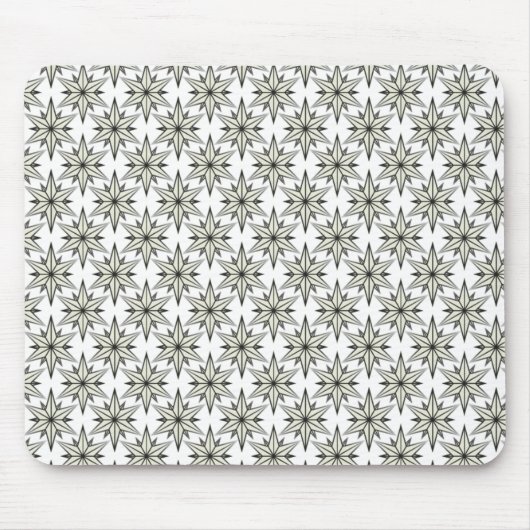 Retro Starlight Mousepad, zwart en wit Muismat (Voorkant)