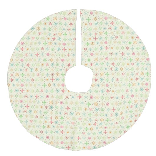 Retro Stars boomrok Imitatie Linnen Kerstboom Kleed (Voorkant)