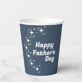 Retro Stars "Happy Vaderdag" Papieren beker (Achterkant)