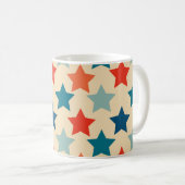 Retro Stars Hippie Boho Funky Kleurrijk Koffiemok (Voorkant rechts)