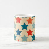 Retro Stars Hippie Boho Funky Kleurrijk Koffiemok (Center)