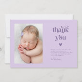 Retro Stars Jongen Paarse Geboorte Aankondiging (Achterkant)