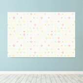 Retro Stars Poster Canvas Afdruk (Insitu (Houten vloer))