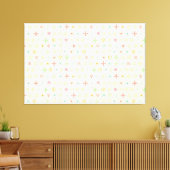 Retro Stars Poster Canvas Afdruk (Insitu (Woonkamer))