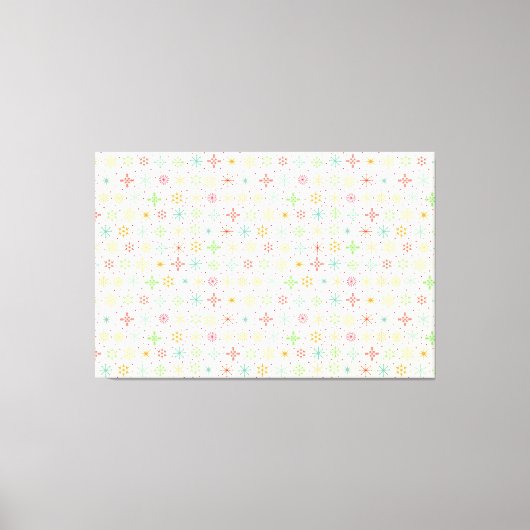 Retro Stars Poster Canvas Afdruk (Voorkant)