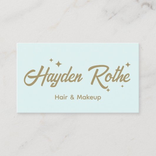 Retro Stars Script Typografie Visitekaartje (Voorkant)