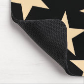 Retro Stars Y2K Pattern with Black Background Muismat (Hoek)
