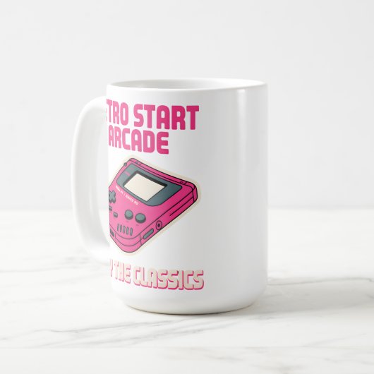 Retro Start Arcade Koffiemok (Voorkant links)