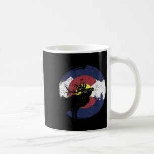 Retro State Flag Colorado Rocky Mountains Skiing A Koffiemok