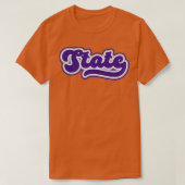 Retro State Script Kansas Paarse Trots T-shirt (Design voorkant)
