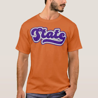 Retro State Script Kansas Paarse Trots T-shirt