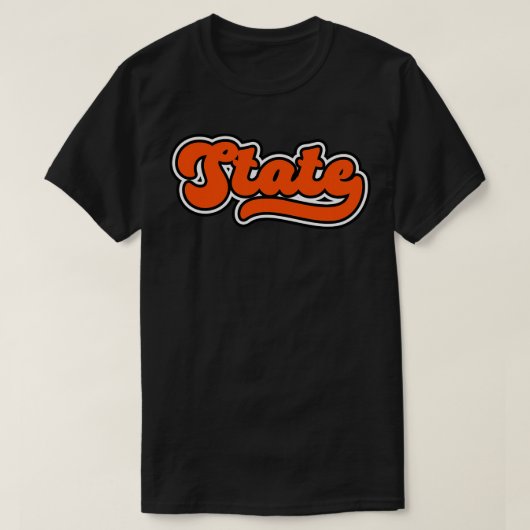Retro State Script Oklahoma Proud T-shirt (Design voorkant)