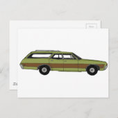 retro station wagon briefkaart (Voorkant / Achterkant)