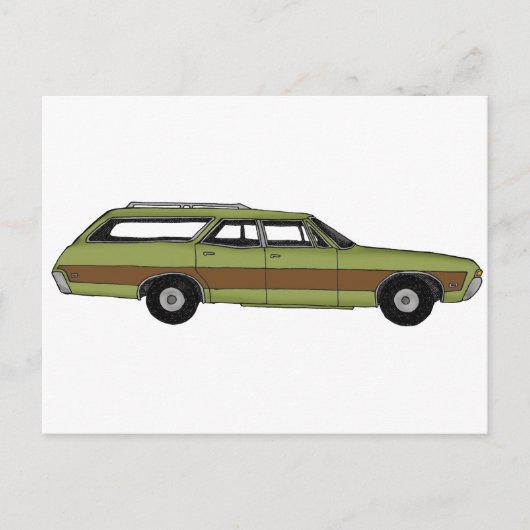 retro station wagon briefkaart (Voorkant)