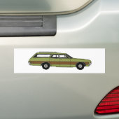 retro station wagon bumpersticker (Op auto)