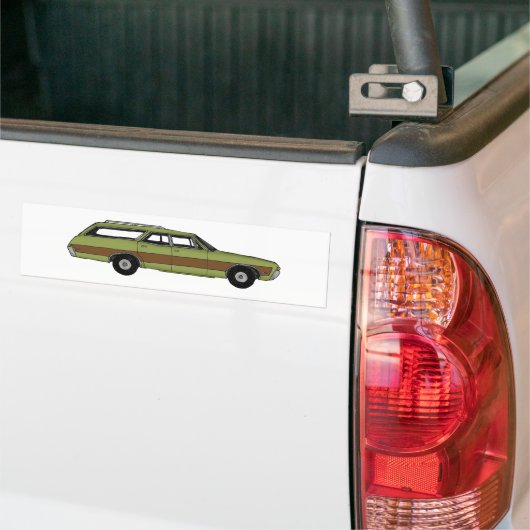 retro station wagon bumpersticker (Op Truck)