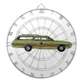 retro station wagon dartbord (Voorkant)