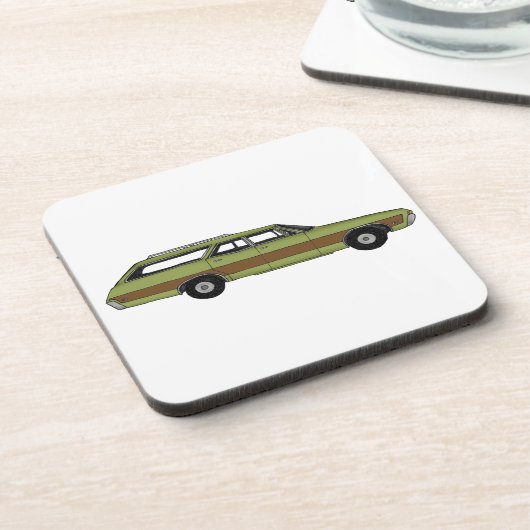 retro station wagon drankjes onderzetter (Linkerzijde)