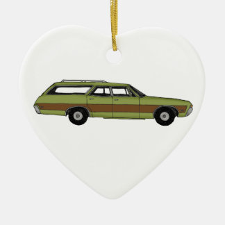 retro station wagon keramisch ornament