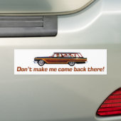 Retro Station Wagon - Laat me niet terugkomen Bumpersticker (Op auto)