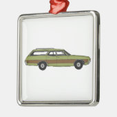 retro station wagon metalen ornament (Links)