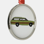 retro station wagon metalen ornament (Rechts)