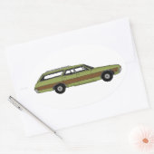 retro station wagon ovale sticker (Envelop)