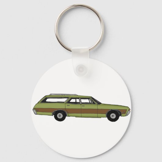 retro station wagon sleutelhanger (Voorkant)