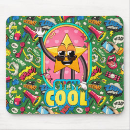 Retro Stay Cool Star Pop Art Muismat