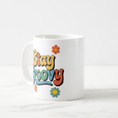 Retro Stay Groovy Koffiemok (Voorkant links)
