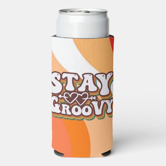Retro Stay Groovy Seltzer Blikjeskoeler (Seltzer Achterkant)