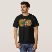Retro Stay Positive T-shirt (Voorkant volledig)
