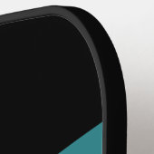 Retro Stealth Over Gestreepte met Naam Pickleball Paddle (Links Detail)